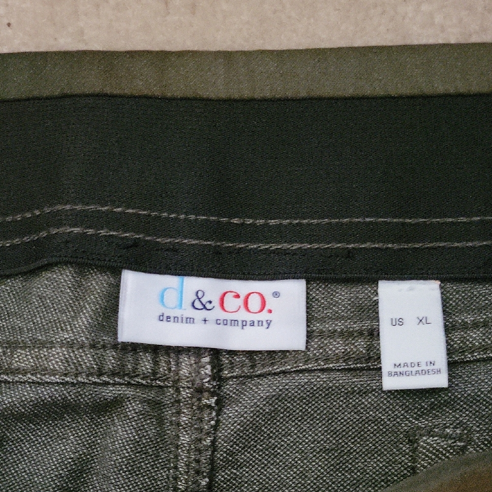 d&co Olive Green Cargo Jeans
